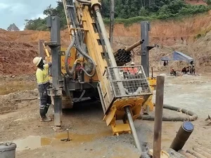 RC exploration drilling site in Ghana